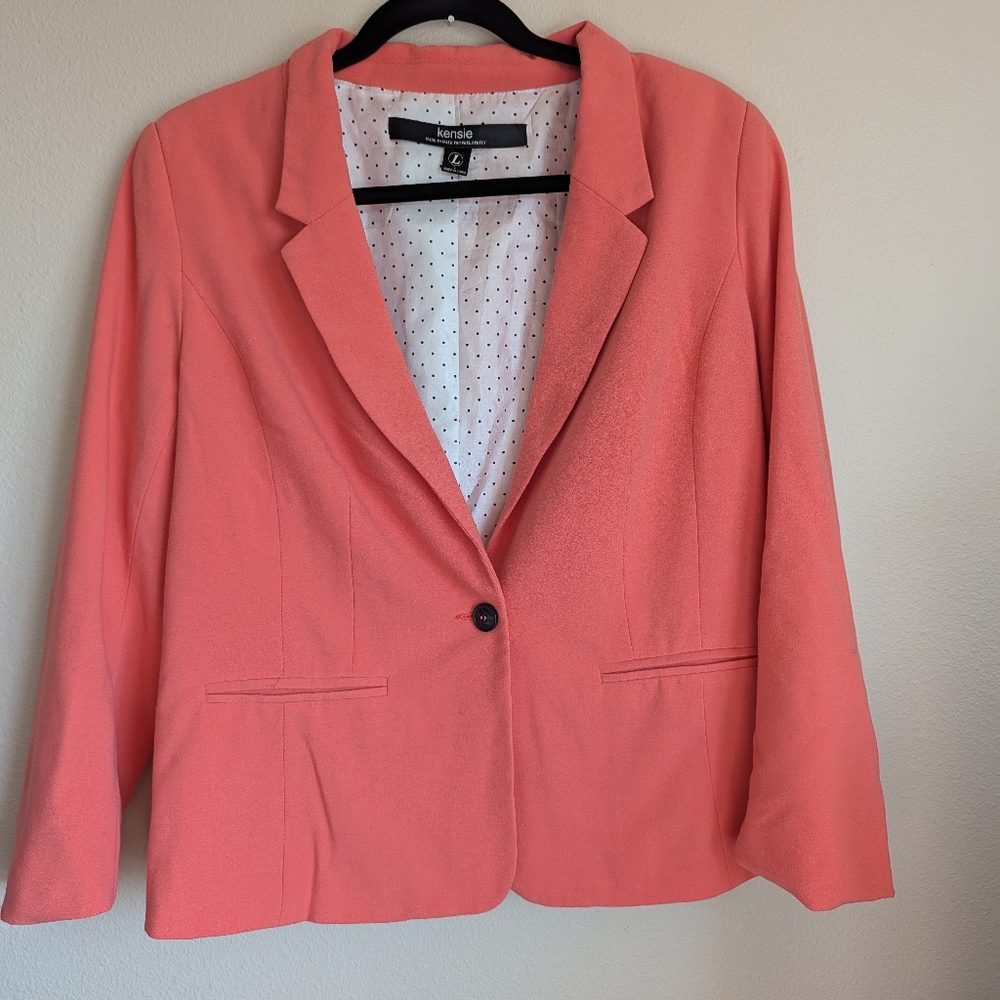 NWOT Kensie Coral Blazer Size L